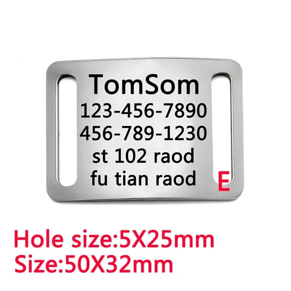 Stainless steel pet id tag for dog