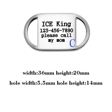 Stainless steel pet id tag for dog
