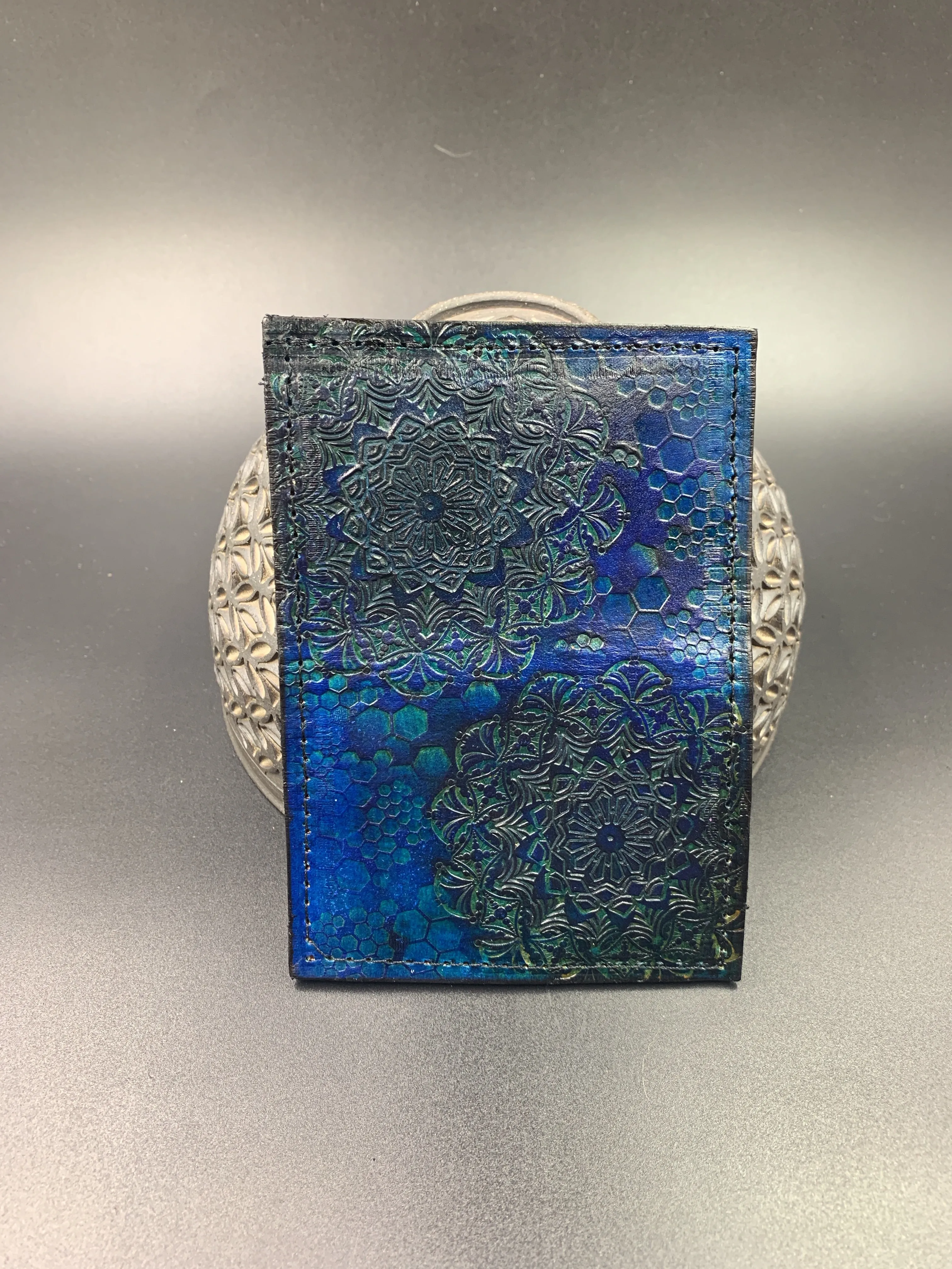 Stamped Leather ID Window/Card Wallet - Miscellaneous Designs