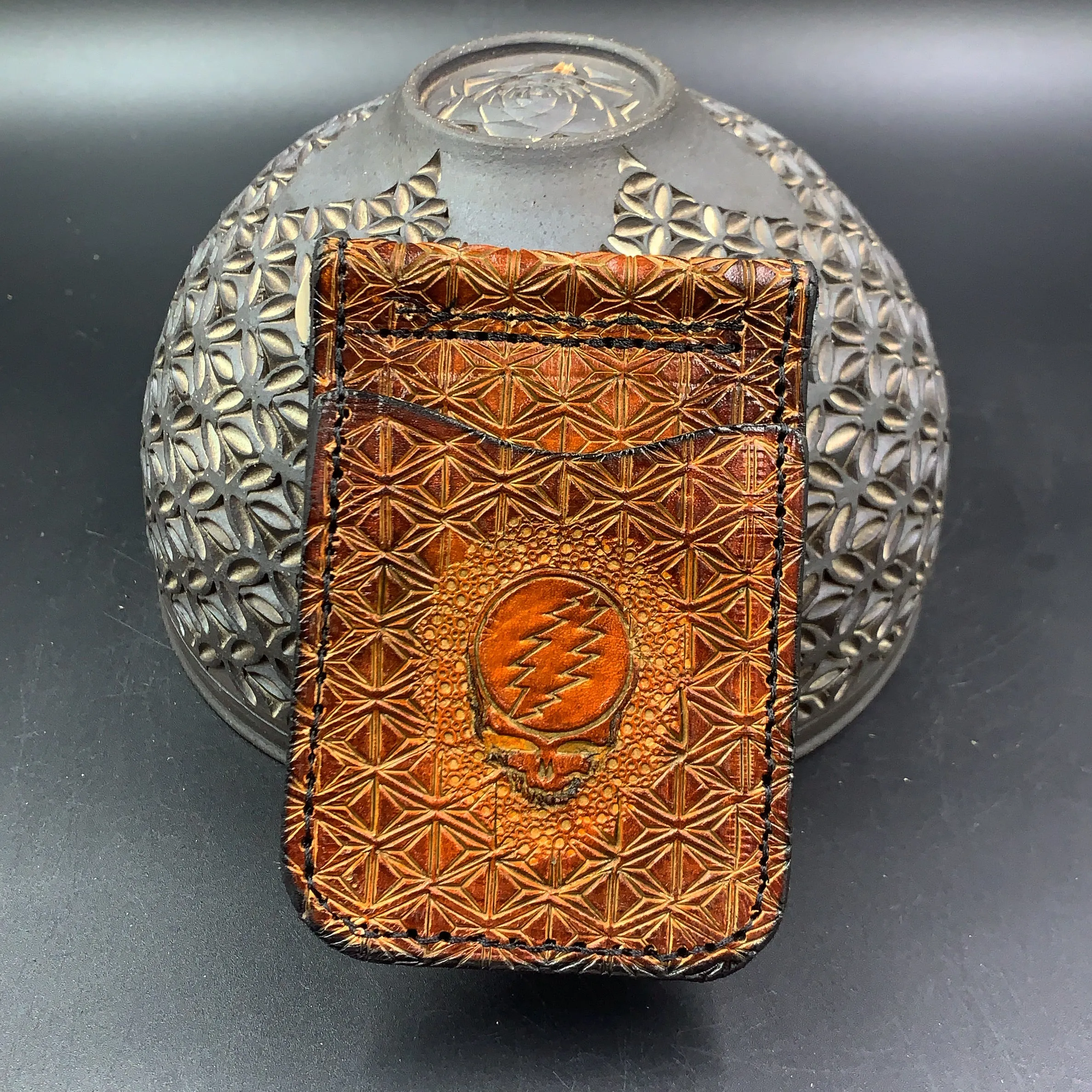 Stamped Leather Money Clips Wallet - Misc