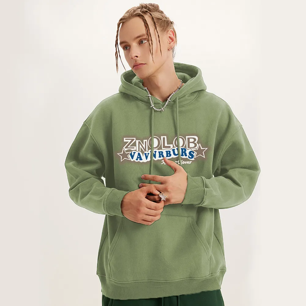 Stars Print Cotton Hoodie