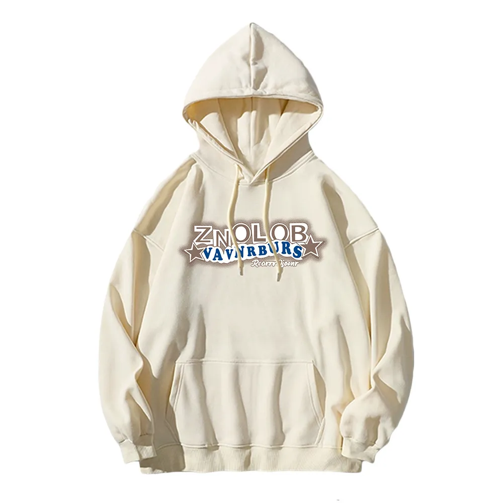 Stars Print Cotton Hoodie