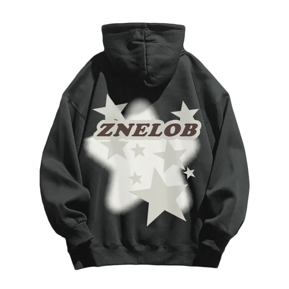 Stars Print Cotton Hoodie