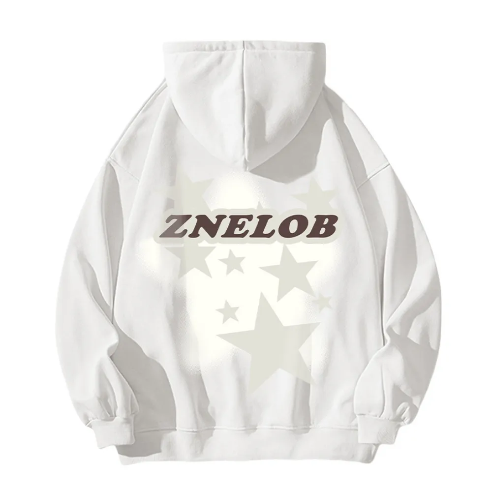 Stars Print Cotton Hoodie