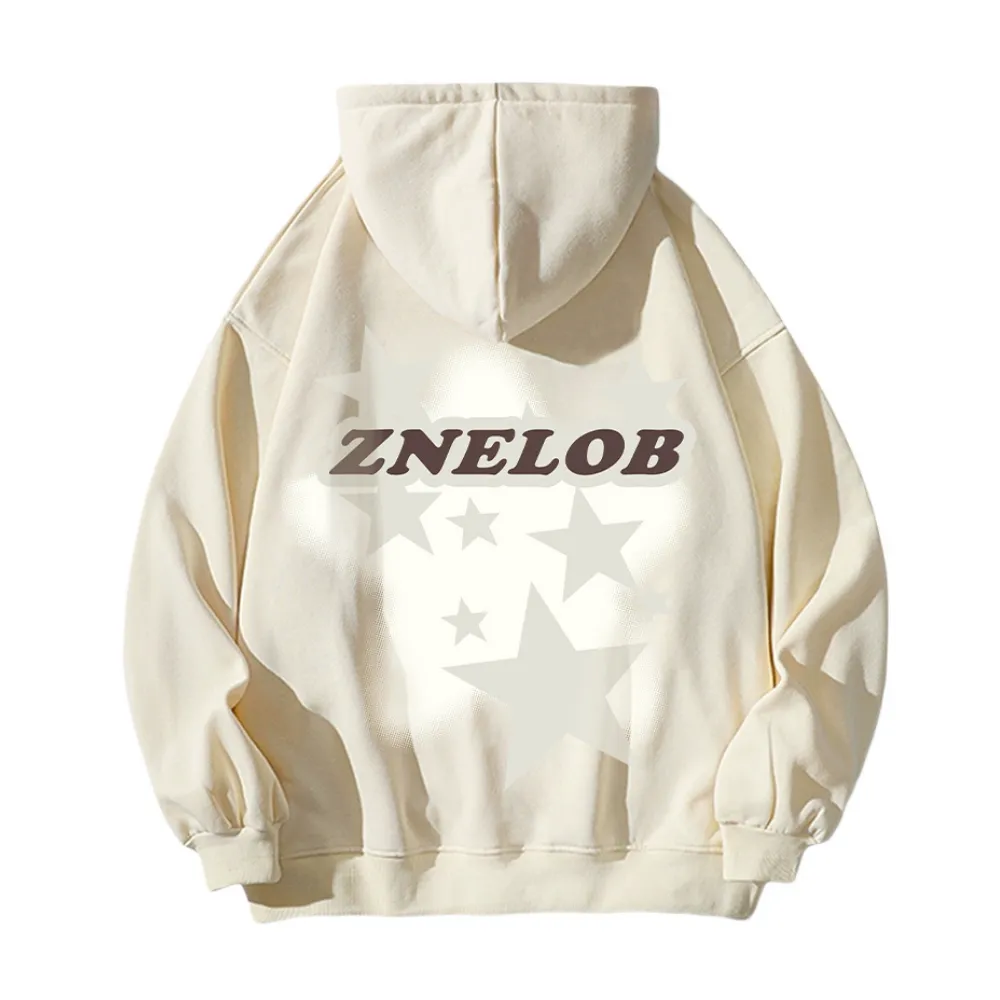 Stars Print Cotton Hoodie