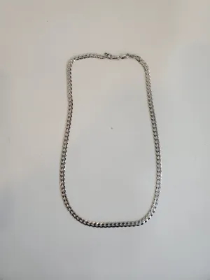 Sterling Silver Curb Link Chain Necklace