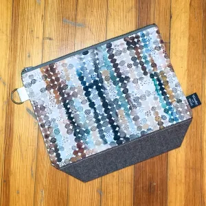 *Stones*  Zippered Knitting Project Bag- *Ready to Ship*