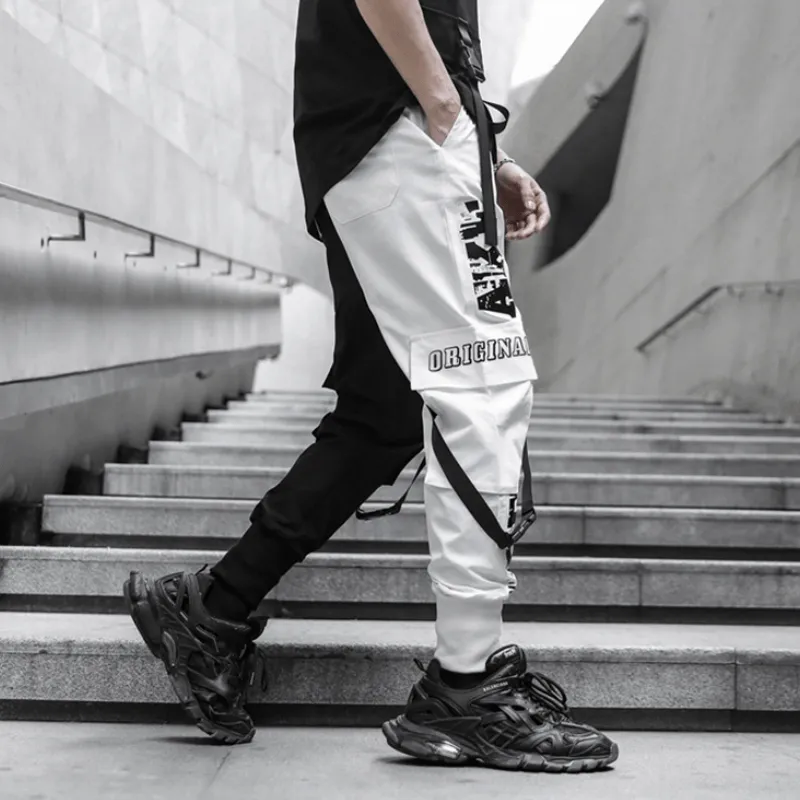 Street Belted Patchwork Cargo Pants