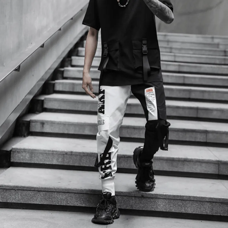 Street Belted Patchwork Cargo Pants