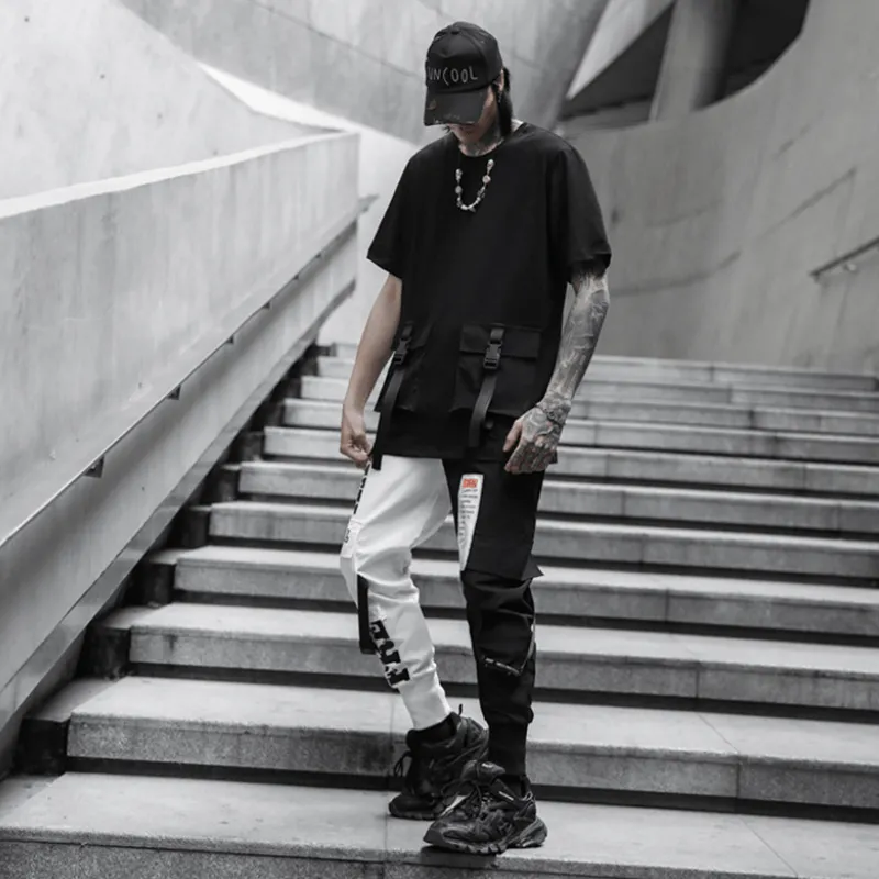 Street Belted Patchwork Cargo Pants