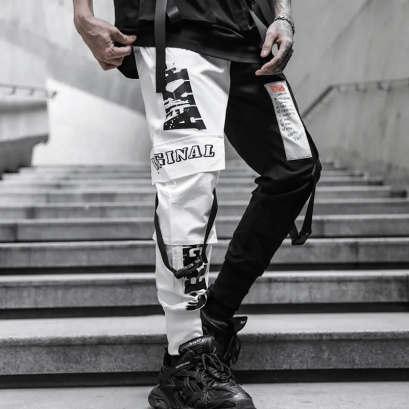 Street Belted Patchwork Cargo Pants