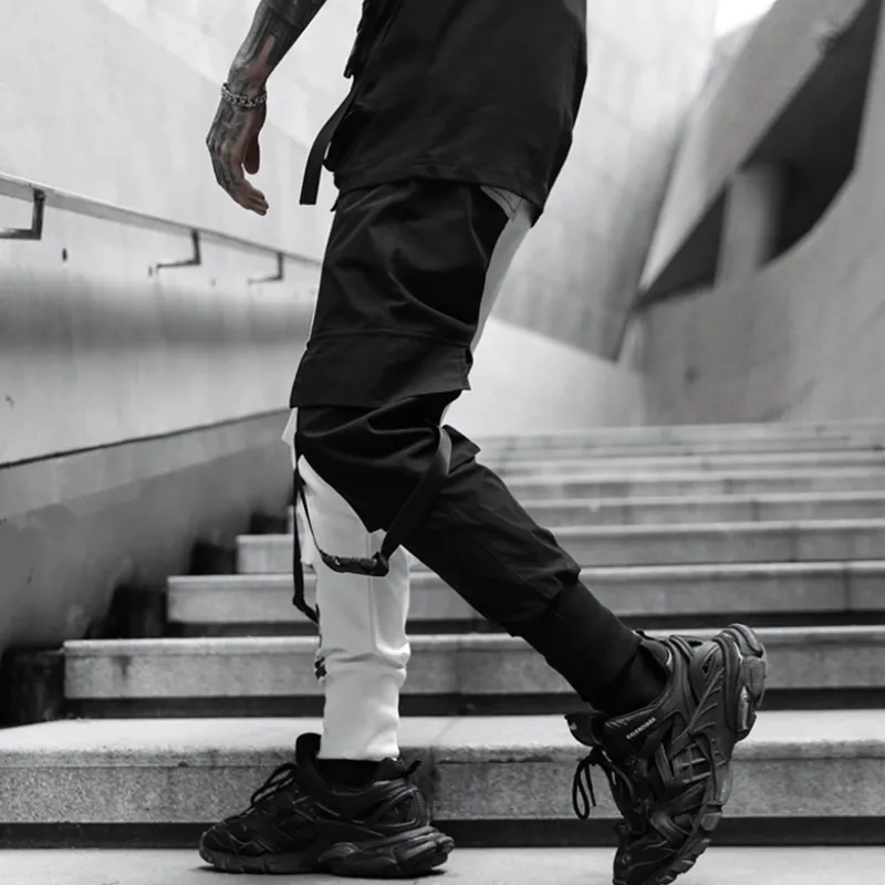 Street Belted Patchwork Cargo Pants