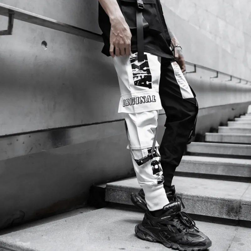 Street Belted Patchwork Cargo Pants