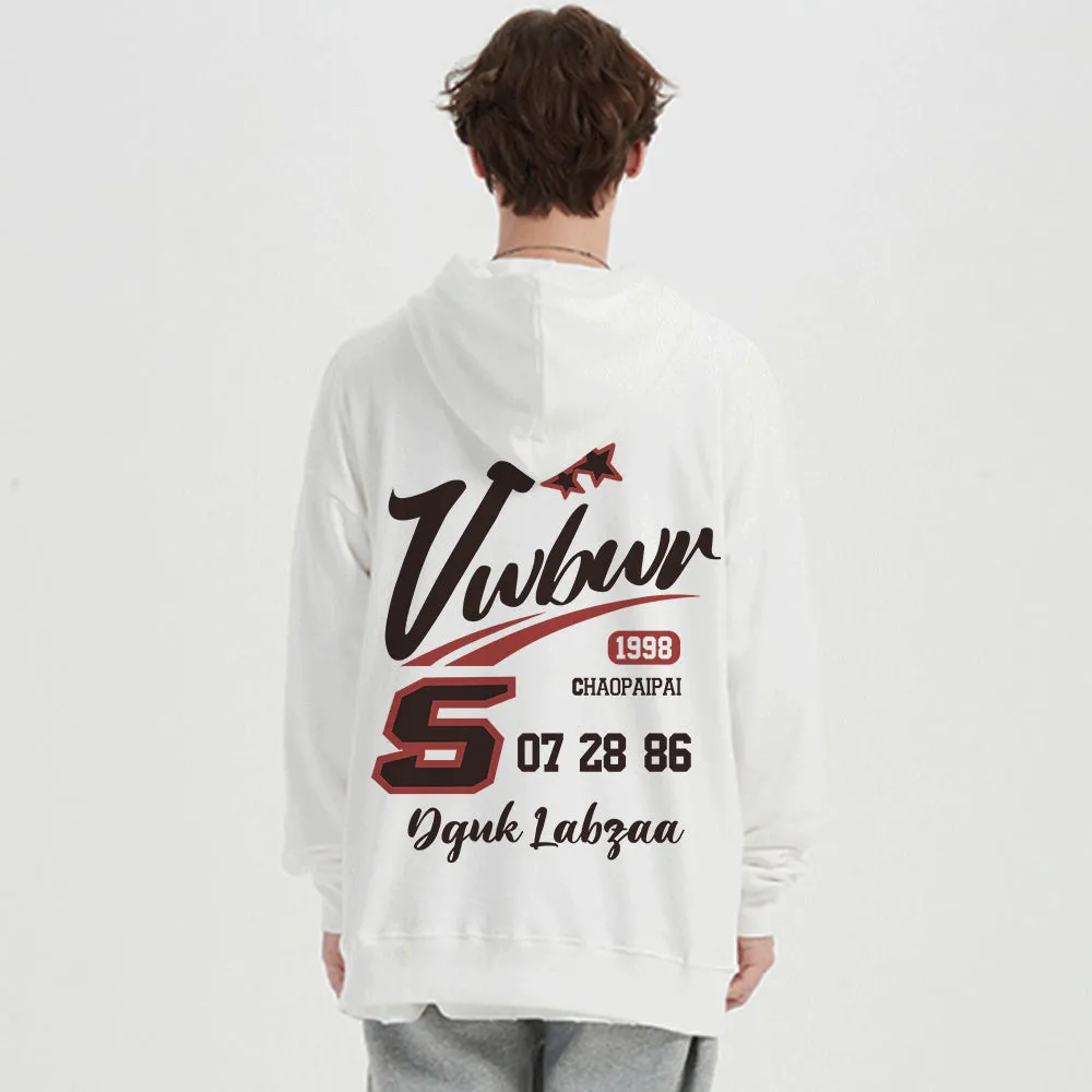 Street Letter Graphic Cotton Hoodie