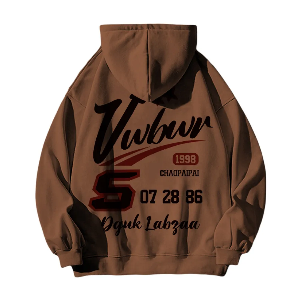 Street Letter Graphic Cotton Hoodie