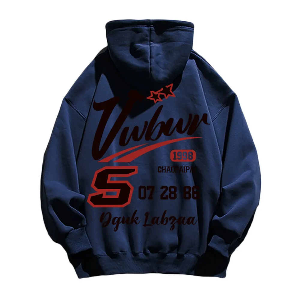 Street Letter Graphic Cotton Hoodie