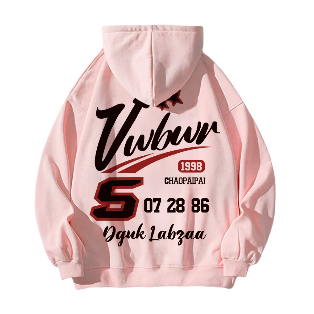 Street Letter Graphic Cotton Hoodie