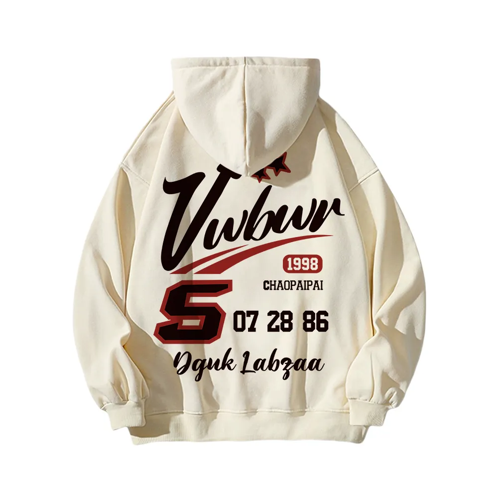 Street Letter Graphic Cotton Hoodie