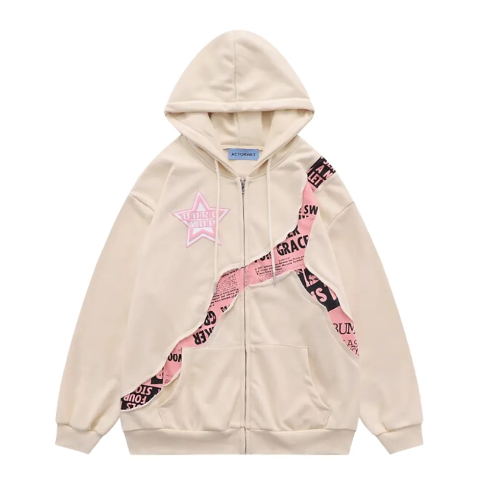 Street Stars Patchwork Hoodie