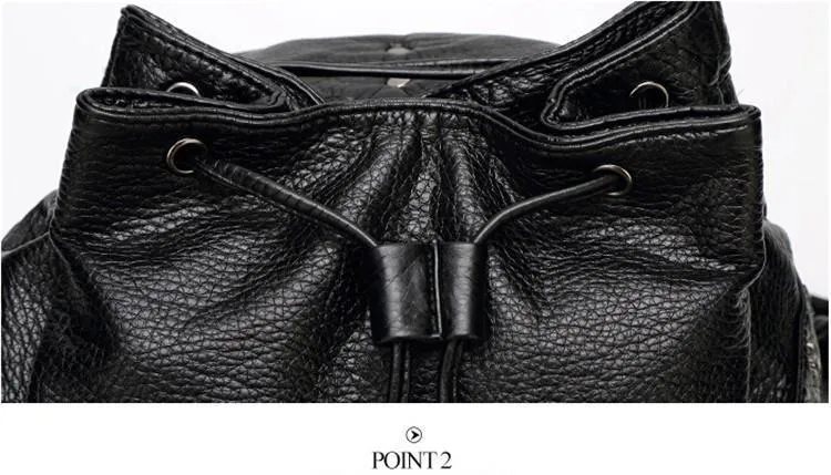 Studded Leather Backpack