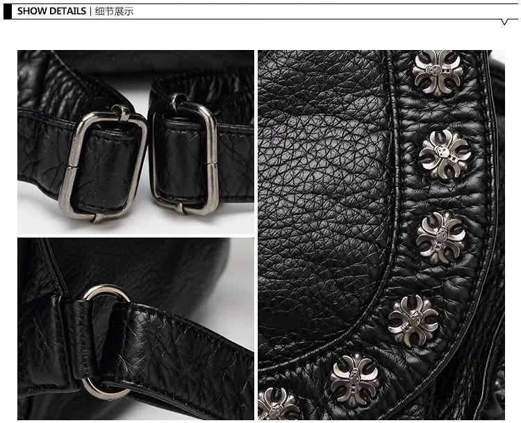 Studded Leather Backpack