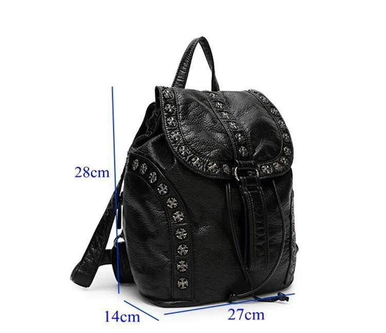 Studded Leather Backpack