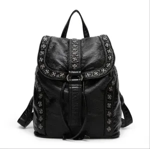 Studded Leather Backpack