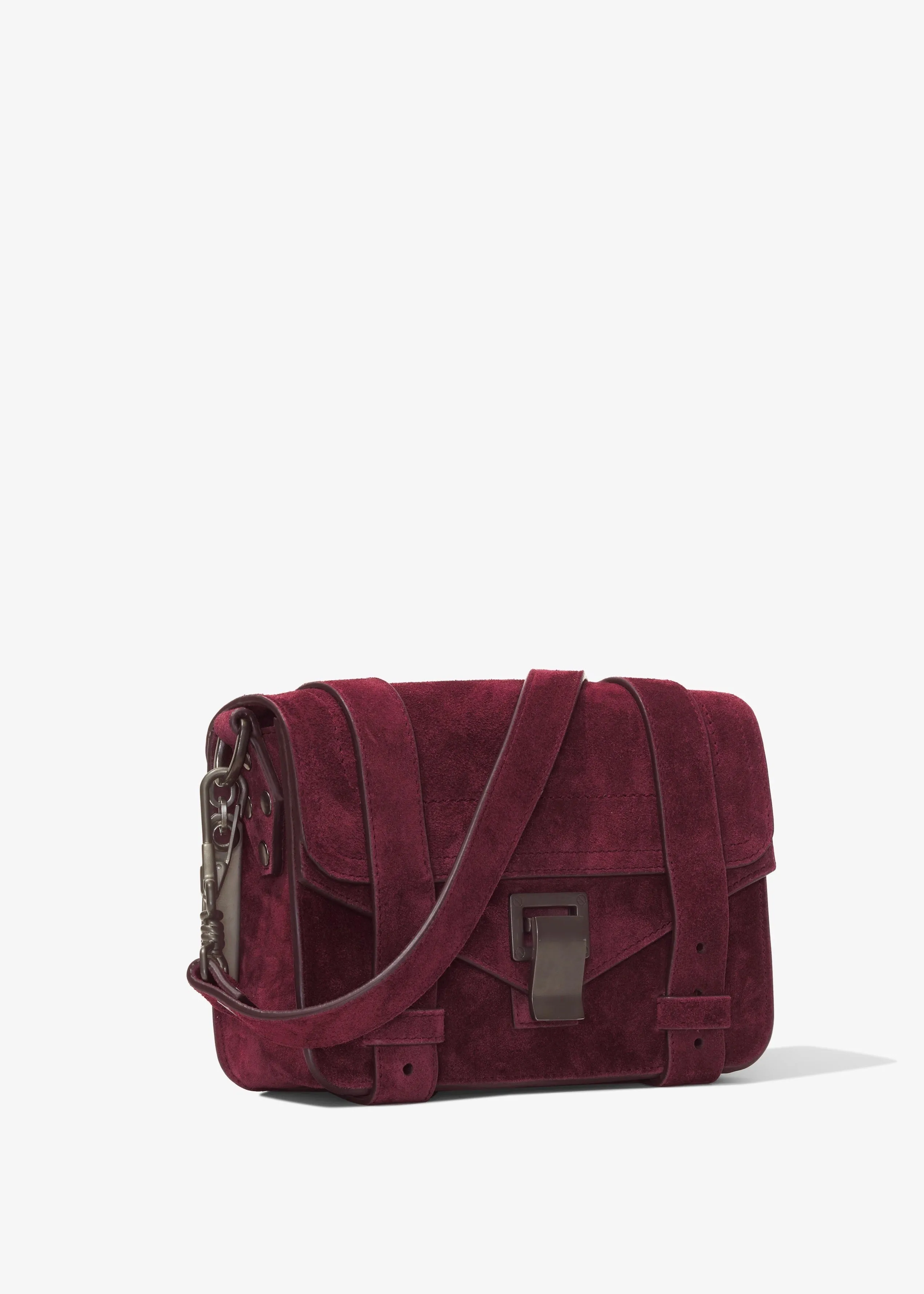 Suede Mini Crossbody Bag (Bordeaux)