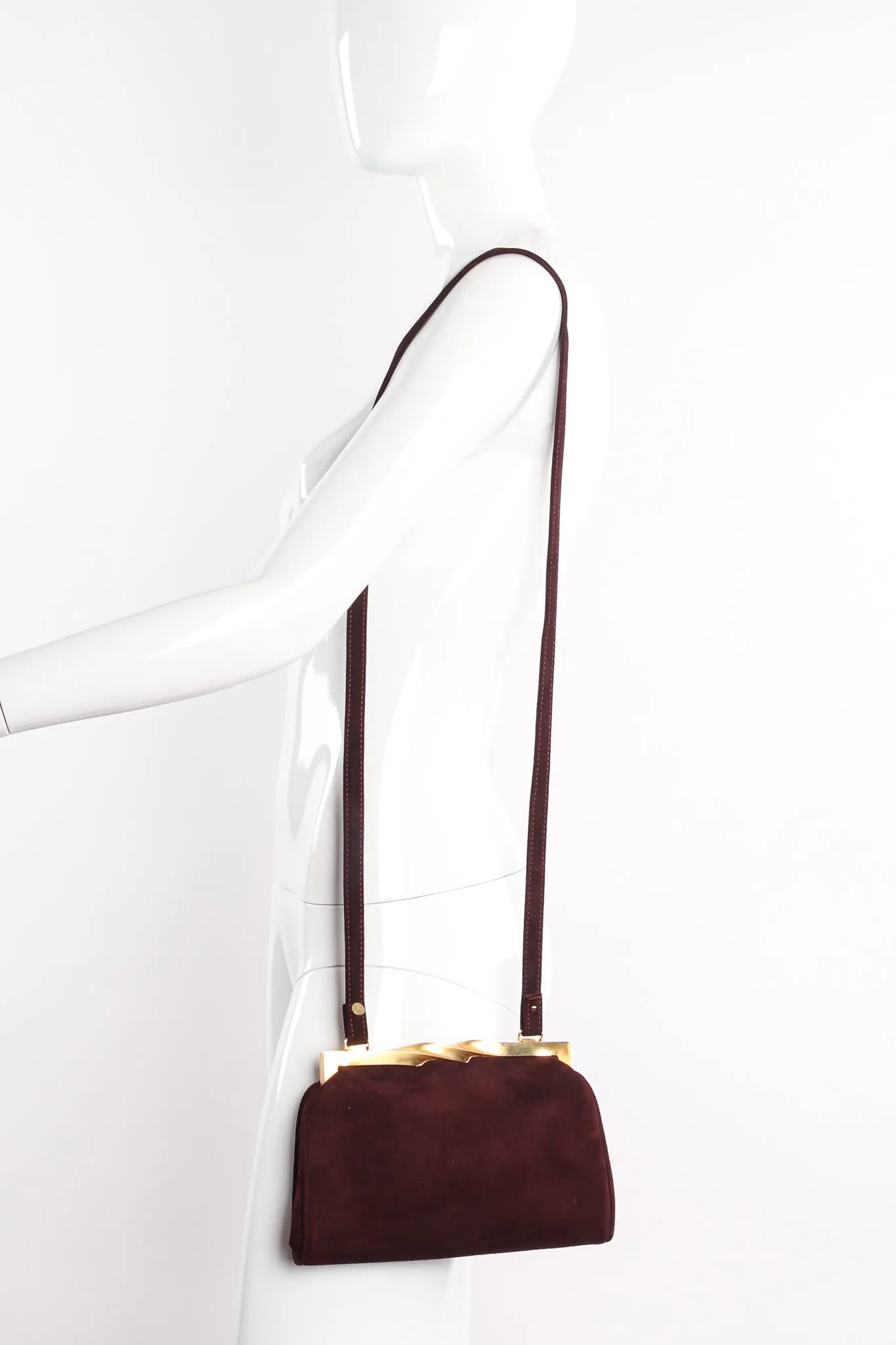 Suede Slim Convertible Clutch