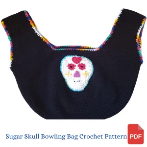Sugar Skull Bowling Ball Bag Crochet Pattern or Market Bag Crochet Pattern