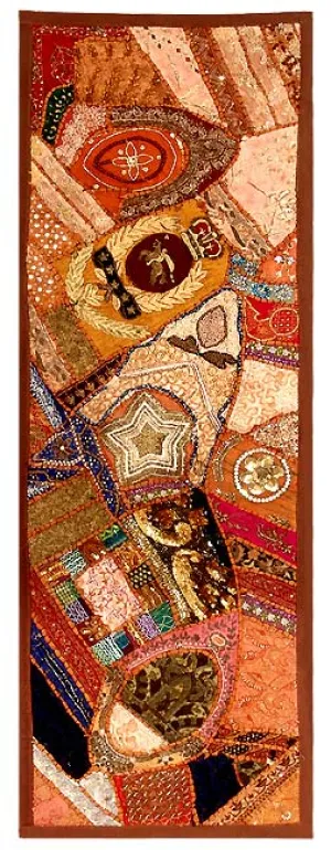 Summer Blue - Embroidered Wall Hanging