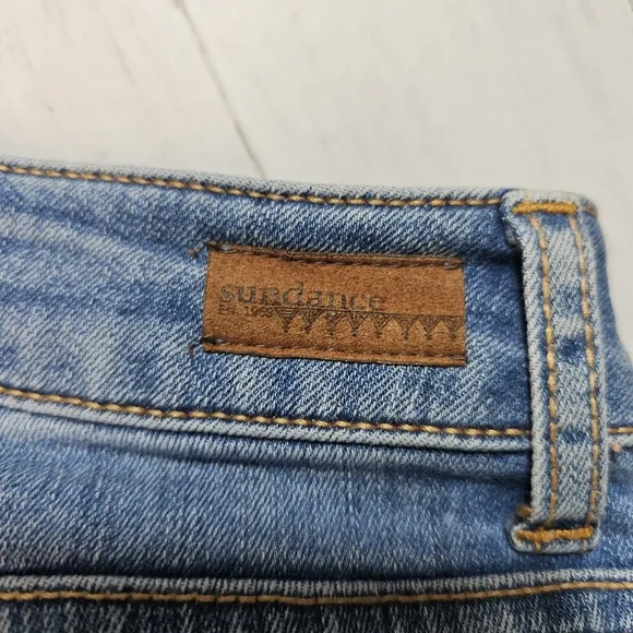 Sundance Magnolia Straight Leg Jeans Womens Blue Patchwork Denim Size 30 Pockets