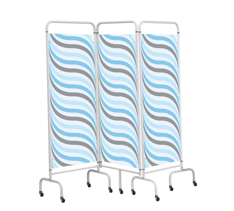 Sunflower - 3 Panel Mobile Folding Hospital Ward Screen