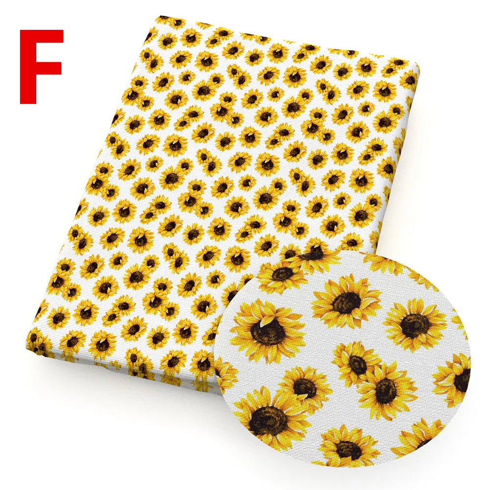 sunflower printed fabric
