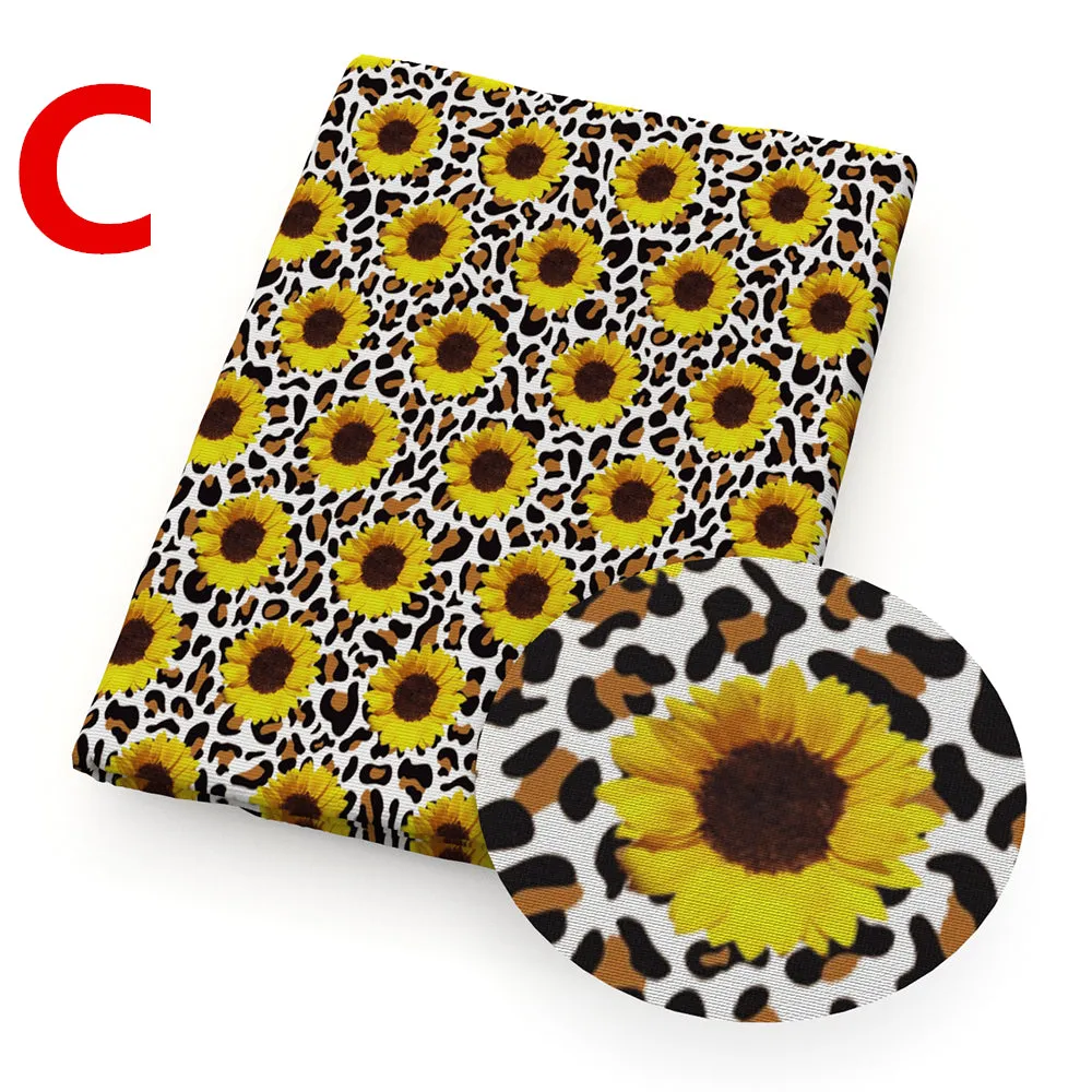sunflower printed fabric