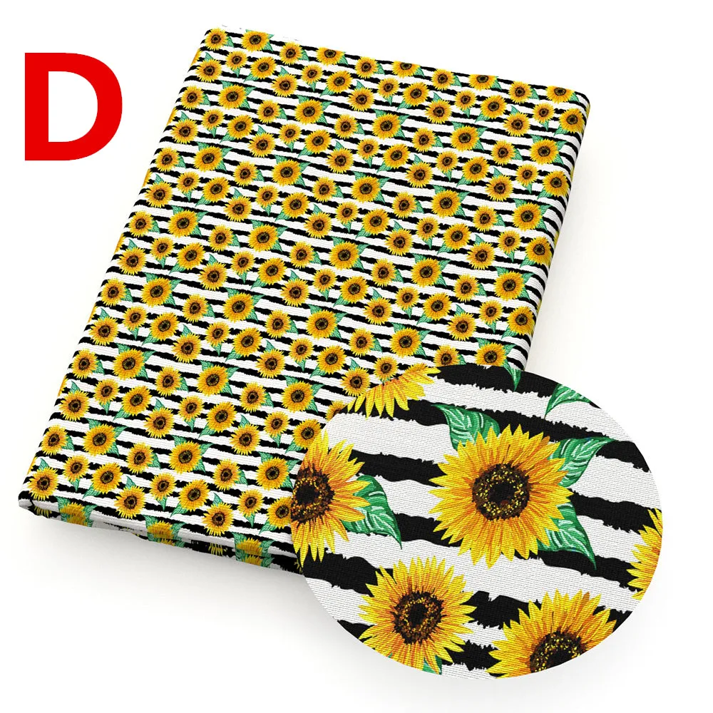 sunflower printed fabric