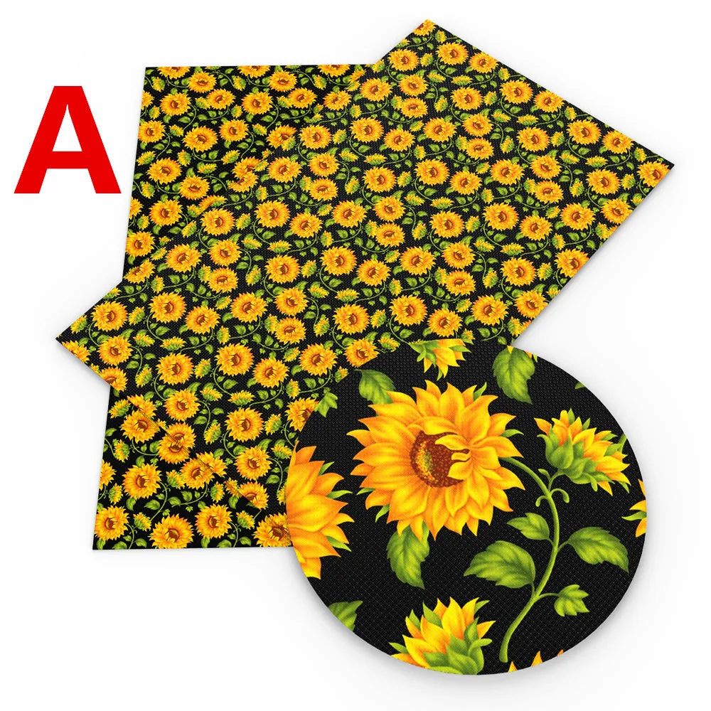 sunflower printed fabric