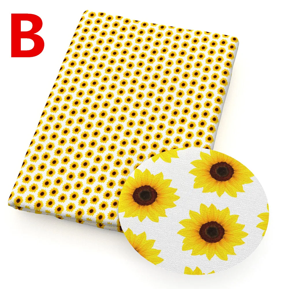 sunflower printed fabric