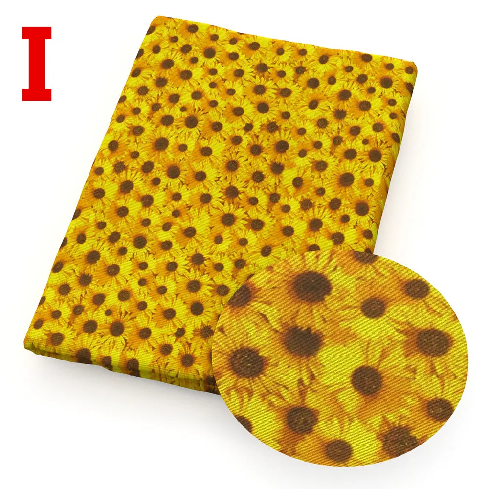sunflower printed fabric