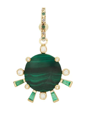 Sunset Earring with Malachite