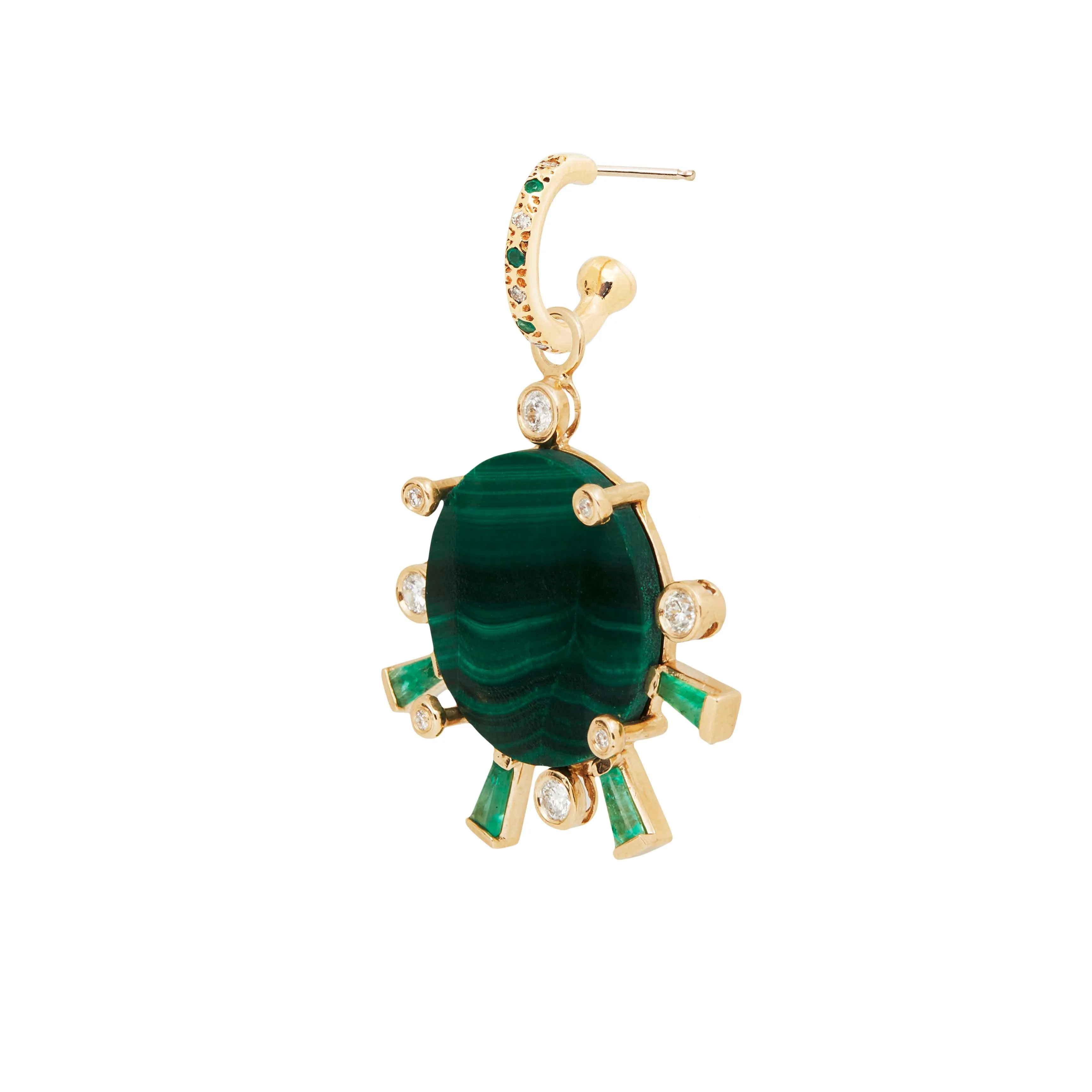Sunset Earring with Malachite