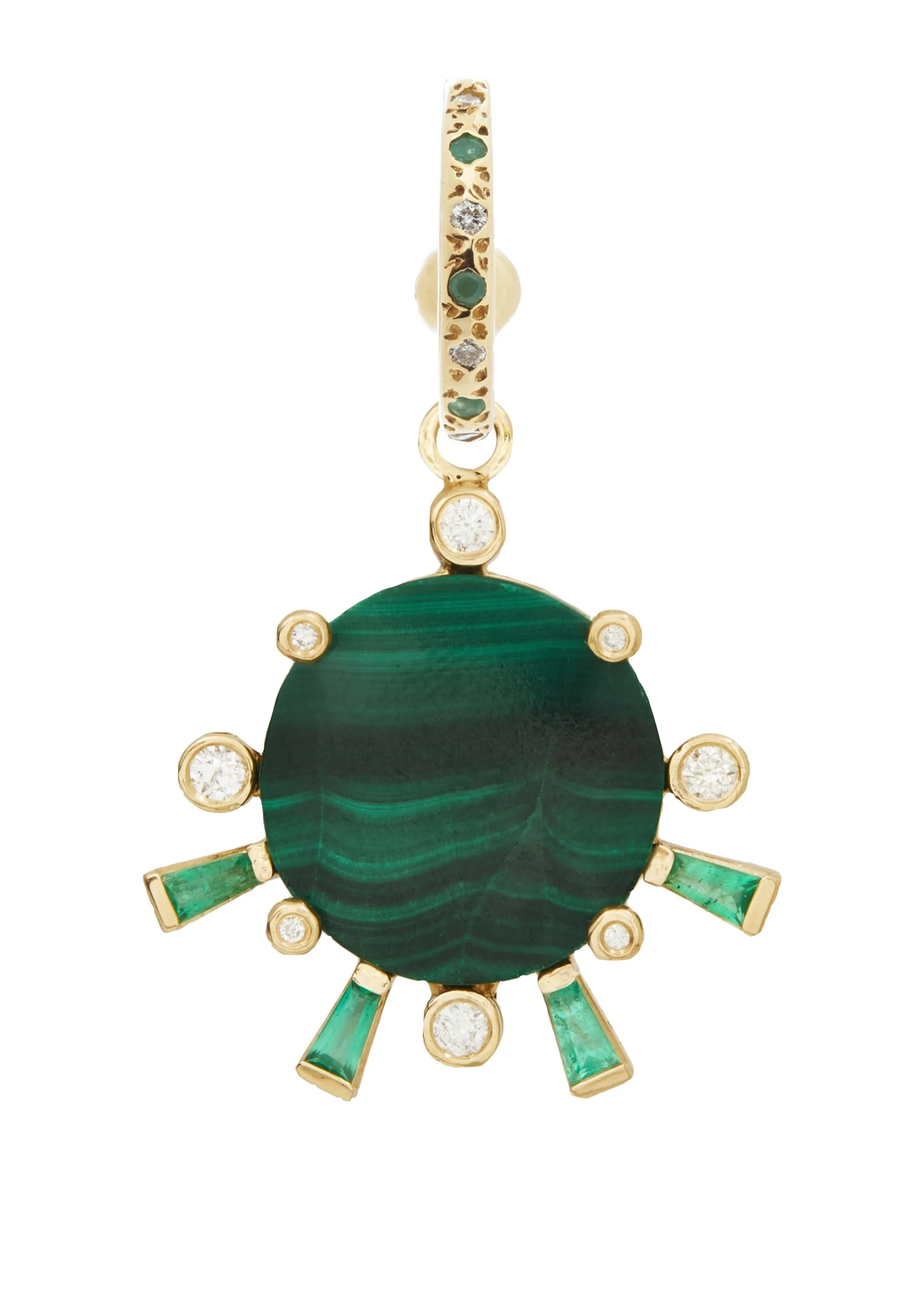 Sunset Earring with Malachite