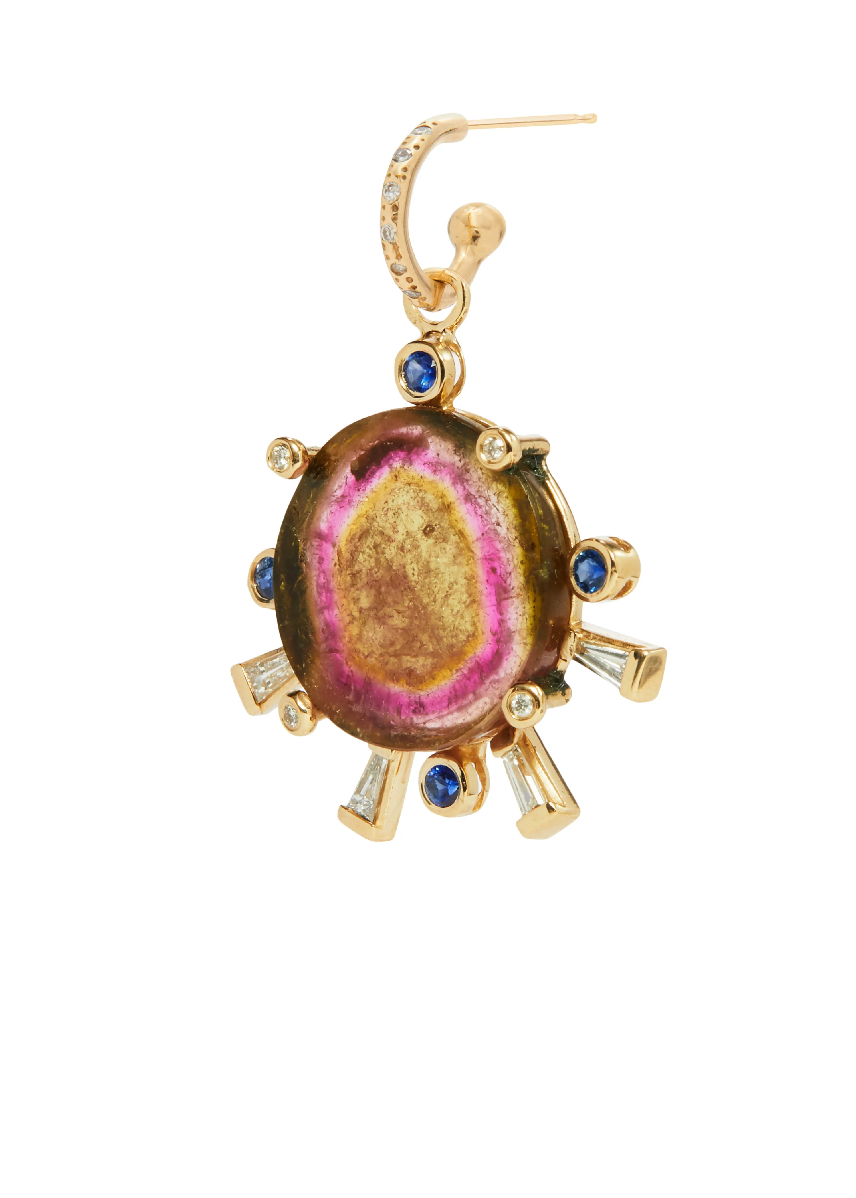 Sunset Earring with Tourmaline