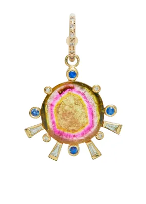 Sunset Earring with Tourmaline