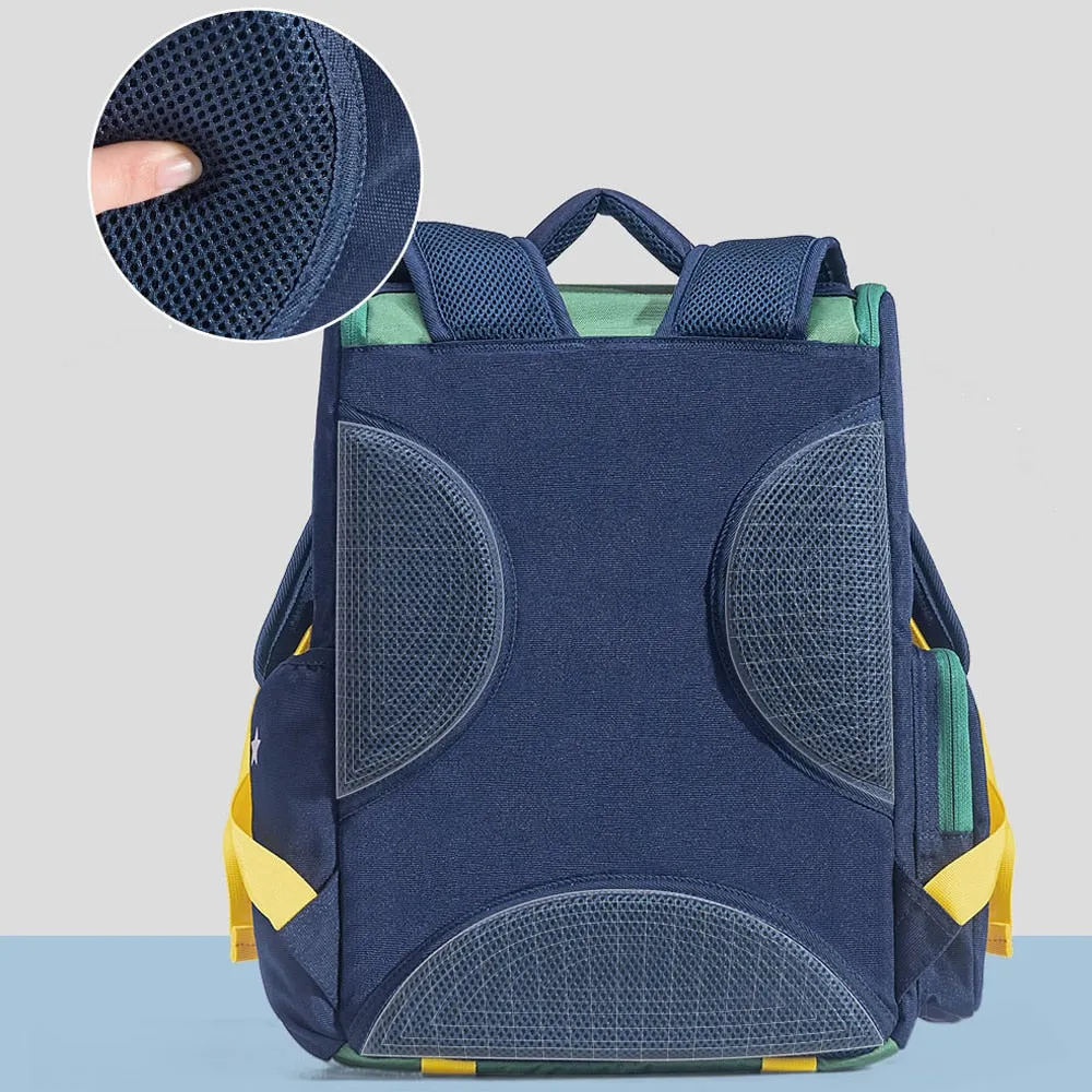 Sunveno Children's School Waterproof Backpack for Boys and Girls - Blue, Pink