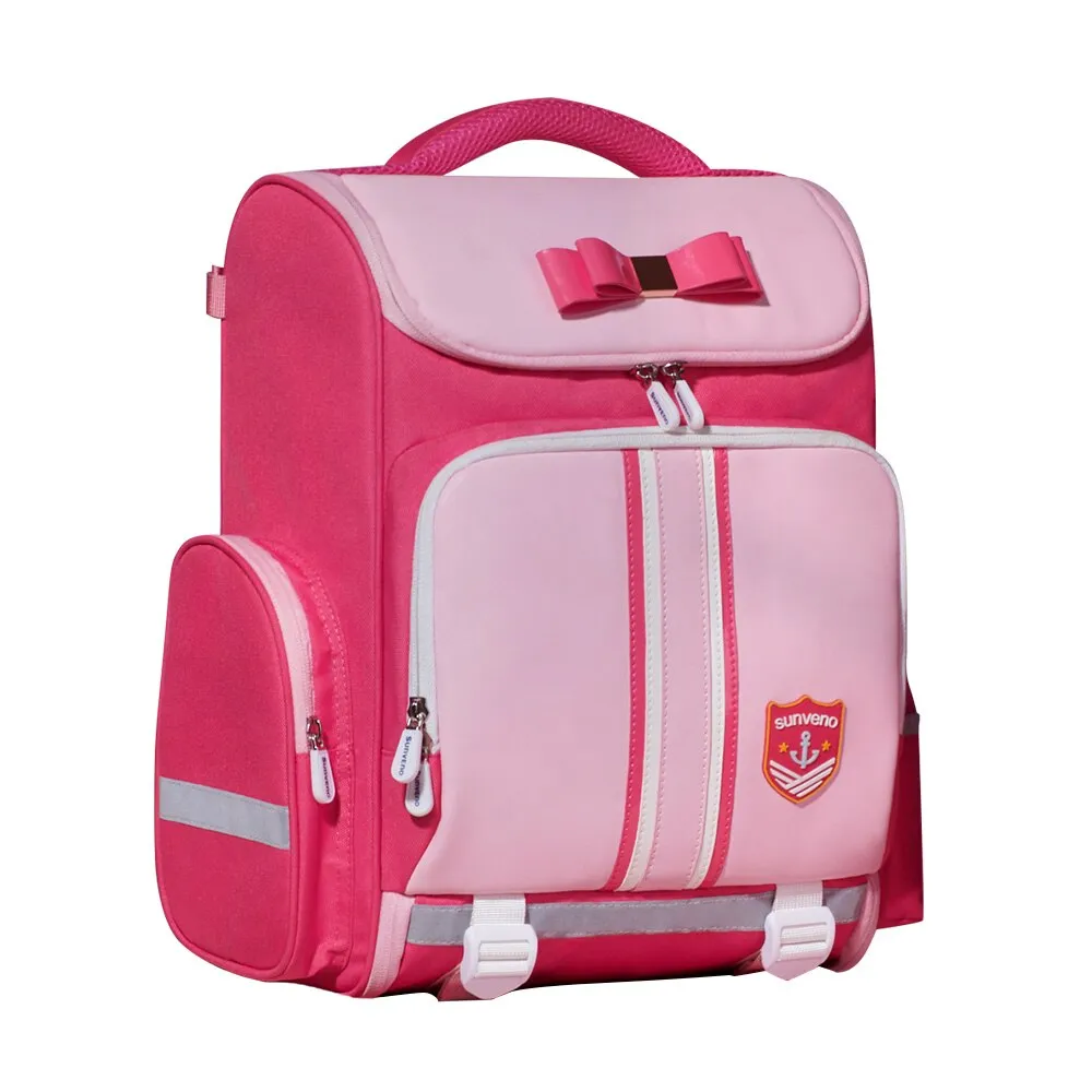 Sunveno Children's School Waterproof Backpack for Boys and Girls - Blue, Pink