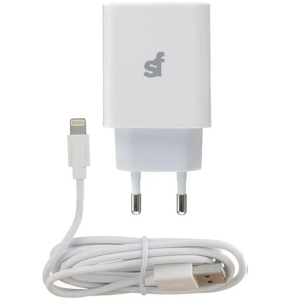 Supa Fly 38W Dual USB PD and QC Wall Charger with Lightning MFI Cable