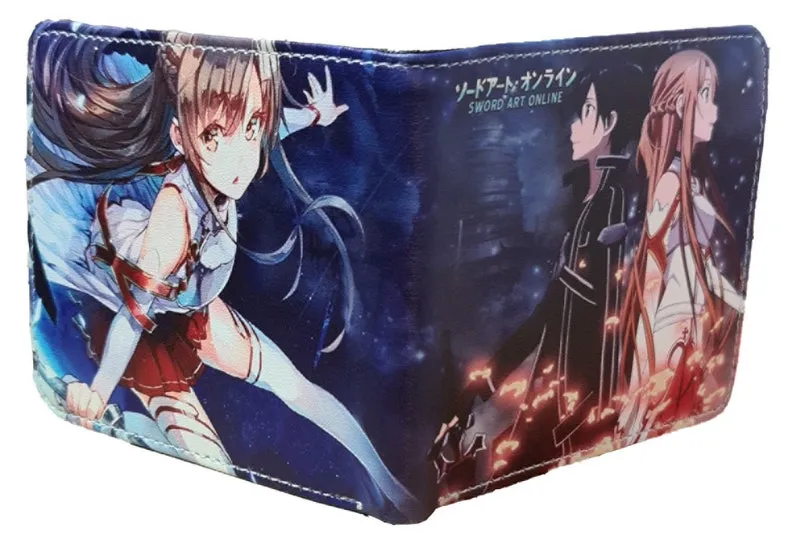 Sword Art online Anime Wallet - Kirito and Asuna - Unisex - Premium PVC Leather