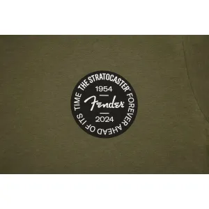 T-shirt Fender 9101293597 Stratocaster 70th Anniversary Badge Tee, Olive, L