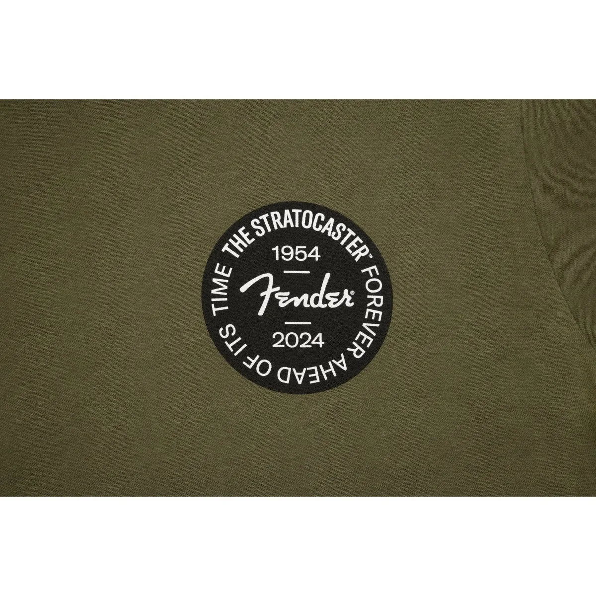 T-shirt Fender 9101293597 Stratocaster 70th Anniversary Badge Tee, Olive, L